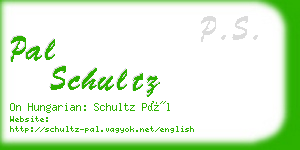 pal schultz business card